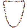 Treasure Bay Elegante collana di perle d'acqua dolce barocche da 8-9 mm, per donne e ragazze: bianco, rosa, grigio, nero, verde, rosso scuro