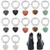 PH PandaHall 12pz Ciondoli per Scarpe a Forma di Cuore 6 Colori Ciondoli Decorativi per Scarpe, 44mm Ciondolo con Pietre Preziose Decorativi per Stivali Sneakers Sandali