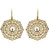 Mokilu' - Gioielli - Orecchini Vintage - Donna - Ottone dorato 24kt - Perla - Madreperla cabochon
