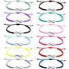 Aradoea Set di 12 braccialetti dell'amicizia, regolabili, in tessuto, con ciondolo a forma di infinito, colorati, fatti a mano, in corda intrecciata, personalizzati, per migliori amici, cavigliere, regalo di