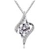 B.Catcher - Collana d'argento sterling con diamante per donna, con scatola (48 cm di lunghezza)