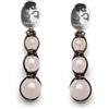 Tamashii orecchini originali tibetani realizzati con 3 pietre naturali in quarzo rosa di 6 mm,8 mm e 10 mm.Chiusura in Argento marchiata Tamashii® con farfallina.Unisex.Tg unica., EHST3-33