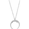 Kritz Collana Donna Luna Placcata Oro o Argento e Acciaio inossidabile - Collane Ciondolo Mezzeluna y Catena Regolabile - Gioielli Regalo Donne e Ragazze