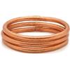 MAJALE Confezione da 3 o 5 Braccialetti Foglia Oro da Donna - Bracciale Oro Lucido - Tempio Buddista Tibetano Bracciale Flessibile e Leggero - Portafortuna - 100% Fatto a Mano