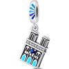 The Charmery Charm in argento 925 con simbolo della Cattedrale di Notre Dame, simbolo di Parigi, Francia, compatibile con ciondoli Pandora, Trollbeads, Chamilia, Biagi e molti altri braccialetti con ciondoli del