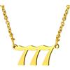 FindChic Collana con Numero d'Angelo dal 000-999 in Acciaio Inossidabile 316L Placcato Platini/Oro 18K Ipoallergenico Ciondolo degli Numeri d'Angelo per Donna e Uomo Regalo Confezione