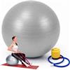 Relaxdays Palla fitness, taglie e colori | con pompa, anti-scoppio, 150 kg, PVC, palla fitness per yoga e pilates, palla seduta ufficio
