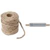 Windhager Cordoncino Iuta, Filo di Legatura, Naturale, 4 mm x 50 m, 06158, Beige & 06208 Filo per Giardino, 50 m, zincato
