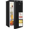 Exquisit Frigorifero intero KS585-V-091E, nero, capacità netta: 75 l, illuminazione a LED, ripiani in vetro, senza congelatore