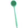 JADUFHU Spazzola esfoliante per la schiena in silicone verde per doccia, manico lungo 37,6 cm, spazzola per il corpo a doppia faccia, morbida spazzola esfoliante da bagno per donne, schiuma ricca e massaggio