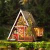 ROBOTIME Casetta A-Frame Fai da Te, Miniatura 3D in Legno, Puzzle, Casa delle Bambole, Decorazione Terapeutica per la Casa, Regalo di Compleanno Unico per Adulti