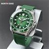 NORTH EDGE TRITON Orologio Subacqueo Solare da Uomo, Lussuoso Orologio al Quarzo in Acciaio Inox 316L, Impermeabile 300M, Orologio Professionale per Immersioni e Sport