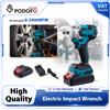 NONE Podofo Avvitatore a Impulsi Senza Spazzole 18V Set di Utensili Elettrici 1/2" 2400RPM Chiave Elettrica per Batteria Makita 18V Spina EU 1 Batteria 1 Caricabatterie Riparazione Auto Officina Fai-da-Te