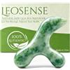 Leosense Strumento per massaggi in pietra di giada,massaggio profondo del tessuto,strumenti per massaggiare la riflessologia di agopressione per il corpo completo rilassante,sollievo dal dolore miofasciale