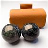 GMYIAK Set di 2 palline in marmo Baoding da 4 cm per massaggio delle mani | Sfere Baoding in marmo naturale secondo la tradizione cinese, per massaggio delle mani, antistress e meditazione