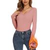 SERSARY Maglia Termica Donna Manica a Maniche Lunghe - Maglie Termiche con Scollo a V e Pizzo - Intimo Termico Invernale Elegante - Magliette Maniche Lunghe Donna Traspirante