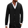 TDEOK Cardigan da uomo a maniche lunghe, scollo a V, maglione lavorato a maglia, casual, per l'autunno e la montagna