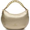 Braccialini Beth Jewels Borsa hobo in colore platino, con manico singolo e tracolla logata removibile e regolabile per una doppia portabilità. All'interno, una pochette estraibile utilizzabile come