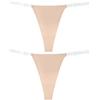 SEAUR Donna Perizoma Slip Invisibile Thong Mutandine Elastico con Cinturino Trasparente Regolabile Tanga Intimo Senza Cuciture a Vita Bassa Pacco da 2/3