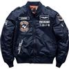 BININBOX Giacca da aviatore militare da uomo Giacca di cotone invernale con colletto alto classico e caldo