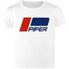 Pinitotee Piper Vintage Aviation Maglietta da Uomo Bianca da Uomo, Regolare