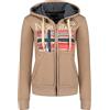 Geographical Norway Farlotte Lady - Felpa Donna Zip Hoodie Tasche - Pile Donna Maglione Manica Lunga Giacca Cappuccio - Abito Ideale Primavera Estate Autunno Inverno Stagione