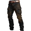 Dasongff Pantaloni da lavoro da uomo Vikings Valhalla Norse Mythology Huginn Muninn Pantaloni Cargo Uomo Pantaloni da Trekking Esterno Resistente Allungabile Ripstop Streetwear con Tasche Economiche