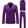 MISSMAO Vestito Uomo Elegante Completo 3 Pezzi Slim Fit Abiti da Cerimonia Formale Business Suit Giacca e Pantaloni Smoking Gilet per Matrimoni e Affari