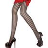 Yummy Bee Collant fantasia da donna - Collant a rete neri da donna con motivo floreale rosa a righe verticali - da modello a vita - vita alta taglie forti 8-16, Striscia verticale., Taglia unica
