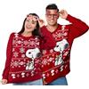 United Labels The Peanuts Maglione invernale unisex - Snoopy Inverno Maglione Ugly Sweater per uomo e donna rosso
