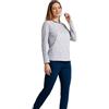 Generico Il Granchio GP6045 Pigiama Donna, Caldo Cotone Interlock, Maglia Fantasia Cuoricini e Pois, Apertura Serafino con Tre Bottoni