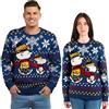 United Labels Snoopy Maglione natalizio unisex, blu, invernale, maglione per uomo e donna