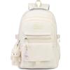 PRLINJSK Zaino per ragazze, per studenti universitari e di scuole superiori e medie, grazioso, per ragazze e donne, con accessori, Beige, Large, Zaini Tradizionali