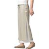 Generic Pantaloni da donna, comodi, plissettati, alla moda, traspiranti, casual, elasticizzati, elasticizzati, trasparenti, larghi, con coulisse, con tasche, in tinta unita