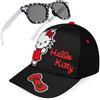 Get Trend Occhiali da Sole e Cappello Bambina Set Regolabile Cappello Protezione UV400 Occhiali da Sole Bambini