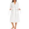 Lovasy Accappatoio Donna Nido d'Ape Cotone Vestaglia Leggera Maniche Lunghe | Morbido e Comodo Kimono Lungo in Maglia Waffle con Colletto a Revers