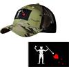 YUSENGMOO Cappellino da baseball mimetico nero con sigillo della marina americana squadra sei flessibile vestibilità tattica sigilli Trident Airsoft Hat