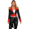 Aislor Giacca Circo Donna Ringmaster Costume Domatrice Circo Gotico Medievale Tailcoat Blazer Vittoriana Cappotto da Smoking Costume Carnevale Halloween
