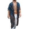RUMAOZIA Poncho da spiaggia da uomo, protezione solare, stampa floreale, da spiaggia, kimono, abito da spiaggia, alla moda, pareo, poncho comodo, estivo, traspirante, leggero