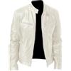 Generic Bomber - Giacca da moto da uomo, slim fit, con cerniera intera, tasche | Giacca bomber classica da motociclista con colletto alla coreana con bottone, tinta unita, casual, per lavoro quotidiano