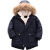 DivingBirds Parka da Bambino e Bambina, Giacca da Bambino con Fodera in Pile e Cappuccio in Pelliccia Sintetica, Capospalla Invernale di Media Lunghezza