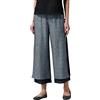 Generic Pantaloni da donna, comodi, plissettati, alla moda, traspiranti, casual, elasticizzati, elasticizzati, trasparenti, larghi, con coulisse, con tasche, in tinta unita