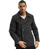 Brandit Pea Coat Uomo Giacca in stile uniforme nero Regular