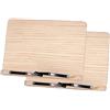TUKA-i-AKUT 2pz Leggio in Legno per Libri, Angoli Regolabili a 7 Vie, Pieghevole Lettura Supporto con Clips, Portalibri per Libri, Tablet, e-Reader, Libri Cucina, Libro Ricette, set di 2, TKD8060-2X
