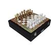 Italfama Scacchiera Marmo Onice 12in con Custodia in Pelle Made in Italy