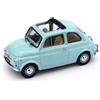 BRUMM R45407 1/43 Fiat 500F Open 1965-72 Blu Scuro Auto Modello Diecast