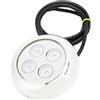 Domary Luce Subacquea Marina Fascio 60° Plafoniera IP68 per Yacht | 4 Perline LED, 12 V-24 V , Anello in Acciaio Inossidabile 316, Alloggiamento in PC, Cavo da 1,5 M, Diametro 4,02 Pollici,