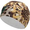 Anceky Cuffia da nuoto per donna, cuffia da nuoto per uomo, cuffia da bagno elastica alta, cuffia da nuoto vintage con motivo leopardato e floreale per capelli lunghi e corti