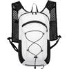 rockible Zaino a Gilet | Tessuto Oxford Idrorepellente, Capacità di 20-35 Litri, Zaino con Cordino Elastico, per Attività All'aperto, Ciclismo, Bianco