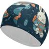 Anceky Cuffia da nuoto impermeabile per adulti, con animali marini, razze, arcobaleno, a quadri, in formato png, per donne, capelli lunghi e corti